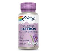SOLARAY Extrait de safran - Favorise le sommeil et l'humeur positive - Compléments de safran végétaliens et sans gluten - Vérifié en laboratoire - 30 portions, 30 légumes