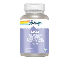 Solaray MSM Curcuma Boswellia Harpago et Griffe du chat 90 Capsules