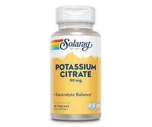 SOLARAY POTASIO CITRATO 99mg. 60cap. - complément alimentaire sous forme de gélules, boîte de 60 gélules, recommandé en complément d’une alimentation équilibrée et associe fonctionnalité pratique et s