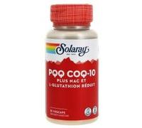 Solaray PQQ COQ-10 + NAC et L-Glutathion Réduit 30 Capsules Végétales - Pot 30 capsules