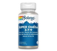 Solaray Super Oméga 3-7-9 | + vitamine D3 | 60 Softgels