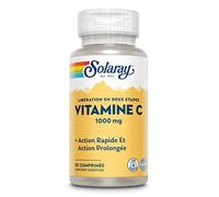 SOLARAY VIT. C 1000mg.small 30comp. - favorise le bien-être lorsqu’il est utilisé de façon continue, supplément complet conçu pour la routine de tous les jours, boîte de 30 comprimés et associe foncti