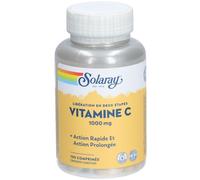 SOLARAY Vitamine C 1000mg | Libération Deux étapes, Action Rapide et prolongée | 100 comprimés