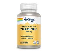 SOLARAY Vitamine C 1000mg | Libération Deux étapes, Action Rapide et prolongée | 100 comprimés
