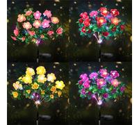Solarbetriebene Azaleen-Blumenlichter, wasserdichte Solar-Blumen für draußen, LED-Blumen-Solar-Blumenlichter für draußen, Solar-Blumenlichter für draußen (4PCS)