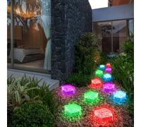 Solardeko Lampe D'Extérieur de Jardin RGB Changement Couleur LED Glas Glace L 7