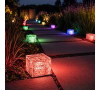 Solardeko Lampe D'Extérieur de Jardin RGB Changement Couleur LED Glas Glace L 7