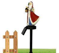 Solare Natale Da Giardino - 44,5cm Babbo Natale Luminoso | Luci Esterne Impermeabili per Cortile Giardino | Decorazione Natalizia Paesaggio Luminoso