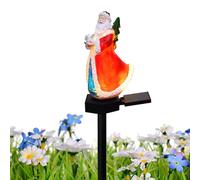 Solare Natale Da Giardino - 44,5cm Babbo Natale Luminoso | Luci Esterne Impermeabili per Cortile Giardino | Decorazione Natalizia Paesaggio Luminoso