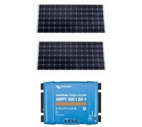Solare Pronto Kit solaire 12V 2x panneau solaire + chargeur Smart Solar MPPT 100/30 photovoltaïque pour camping-car et bateau - Compatible avec Victron
