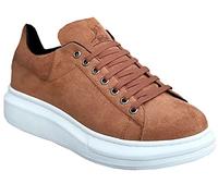 Solaress 547 Baskets à Lacets en Cuir pour Homme, Suede Marron, 41 EU