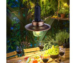Solarhängelampe Lampe D'Extérieur en Suspension Foncé Verre LED Jardin D 15,5 CM