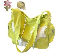 Solarix Crossbody Bag, Solarix Star Bag, Solarix Bag with Mini Bag, Corduroy Star Tote Bag Y2k Messenger Bag for Women (Green)