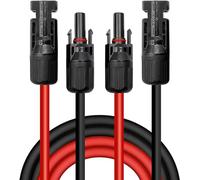 Solarkabel 4mm²/6mm², Solarkabel Verlängerung 1/2/3/5/10M, Solarkabel Verlängerungskabel(Rot/Schwarz) (4mm²10M)