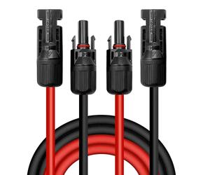 Solarkabel 4mm²/6mm², Solarkabel Verlängerung 1/2/3/5/10M, Solarkabel Verlängerungskabel(Rot/Schwarz) (4mm²3M)