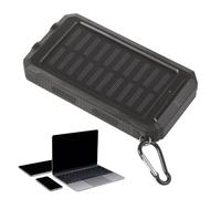 Solarladegerät 20000mAh - Kompaktes Handyladegerät | Solar Powerbank Mit Taschenlampe, Schnellladegerät, Wasserdicht, Outdoor Akku Für Camping, Wandern & Trekking, Schwarz/Orange.c
