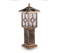 SolarLED Antique Classique 56,5 cm Cour Poteau Lanterne Étanche IP55 Luxe Patio Éclairage Public Solaire Borne Lumineuse Colonne Pilier Lampe