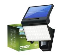 Projecteur solaire LED pour façade, 6500K, IP44, détecteur de mouvement crépuscu