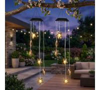 Solarleuchte Windspiel Hängelampe LED 70 cm Lot de 2 Étoiles Jardin