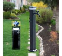 SolarLight Poteau de robinet de jardin résistant au gel avec long robinet et pistolet pulvérisateur 104 cm Idéal pour une utilisation en hiver et accès facile à l'eau