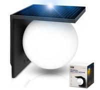 Solarly.Fr Applique Murale Solaire Extérieure - 1000 Lumens RÉELS 4000K, Détecteur de Mouvement PIR, LED Anti-Éblouissement, 4 Modes, Batterie ALS 2.3, Lampe Étanche IP54 Design Rond