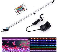 SolarNovo LED Éclairage Aquarium Lampe Tube Étanche Lighting Plongée A Economie D'energie Fish Tank Décoration RGB Couleur avec Télécommande (1.8 * 92cm, RGB)