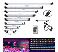 SolarNovo LED Éclairage Aquarium Lampe Tube Étanche Lighting Plongée A Economie D'energie Fish Tank Décoration RGB Couleur avec Télécommande (1.8 * 37cm, RGB)