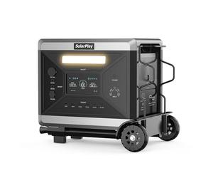 SolarPlay Generateur Electrique Solaire, Apportez Une Remorque, 2400w (crête 4800 w) 1.5h Charge Complète Pour Camping, Rv& Alimentation électrique De Secours à Domicile(Panneaux Solaires En Option)