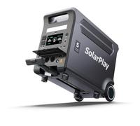 SolarPlay Q3600 Station d'énergie Portative 3840Wh, Générateur Solaire 3600W (7200W Crête) avec 3 x CA 230V, Batterie LiFePO4, Charge Rapide 1.5h, Backup Maison, Camping-car et Voyage