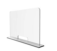 Solarplexius Hygiaphone cloison plexiglass premium ultra transparent séparateur bureau comptoir amovible protection contre microbes bactéries polycarbonate passe document 50X50 cm