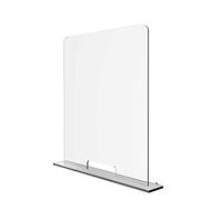 Solarplexius Hygiaphone cloison plexiglass premium ultra transparent séparateur bureau comptoir amovible protection contre microbes bactéries polycarbonate passe document 30X50 cm