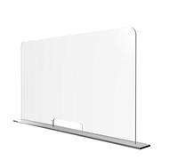 Solarplexius Hygiaphone cloison plexiglass premium ultra transparent séparateur bureau comptoir amovible protection contre microbes bactéries polycarbonate passe document 90X50 cm