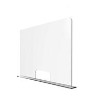 Solarplexius Hygiaphone cloison plexiglass premium ultra transparent séparateur bureau comptoir amovible protection contre microbes bactéries polycarbonate passe document 16cm | 90 x 60 cm
