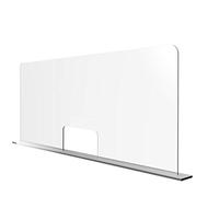 Solarplexius Hygiaphone cloison plexiglass premium ultra transparent séparateur bureau comptoir amovible protection contre microbes bactéries polycarbonate passe document 16cm | 150 x 50 cm