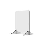 Solarplexius Hygiaphone séparateur plexiglass bureau avec pieds stables cloison polycarbonate comptoir amovible protection contre microbes bactéries paroi magasin hôpital 50 x 60 cm