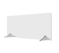 Solarplexius Hygiaphone séparateur plexiglass bureau avec pieds stables cloison polycarbonate comptoir amovible protection contre microbes bactéries paroi magasin hôpital 150 x 60 cm