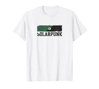 Solarpunk Drapeau Typographie Eco Futurisme Sci FI Grunge T-Shirt