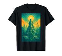 Solarpunk Eco Future City Art Nature Tech Durabilité T-Shirt