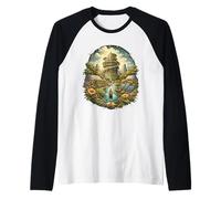 Solarpunk Énergie éolienne Eco Future Nature Tech Design Manche Raglan