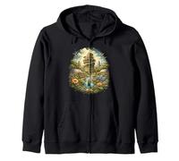 Solarpunk Énergie éolienne Eco Future Nature Tech Design Sweat à Capuche