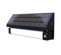 Solarsys - Applique Murale Solaire Extérieure 1000 Lumens, CCT 3500K/6000K Commutable, Détecteur Mouvement + Crépusculaire, IP65, Éclairage pour Jardin Mur Cour Balcon