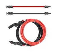 solartronics Câble d'extension des Deux côtés connecteur Solaire câble Solaire Rouge/Noir 4 mm² - avec fiche - Longueur : 2 x 7 m