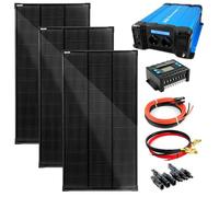 Solartronics Compléter 3x120 Watt Module Solaire 1080x580, Fsd 1500W 12V Convertisseur de Tension 30A Régulateur de Charge
