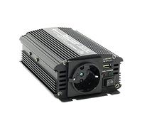 SOLARTRONICS Convertisseur de tension NM300 - 12 V - 300 W - Noir - Puissance de crête 600 W - Onduleur 12 V vers 230 V - Compatible avec batterie au plomb ou AGM - Avec port Schuko et USB