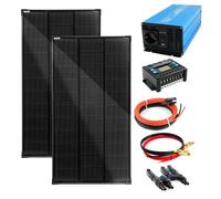 Solartronics Ensemble Complet 2x120 Watt Module Solaire 1080x580, Ts 1000W Transformateur de Tension 20A Régulateur de Charge