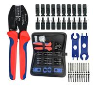 SOLARTRONICS Lot de 10 paires de pinces à sertir - Connecteurs solaires mâle/femelle - Connecteurs pour câble solaire de 4 mm² à 6 mm² - Avec clé de serrage solaire et pince