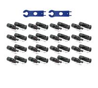 SOLARTRONICS Lot de 16 paires de connecteurs solaires mâle/femelle - Connecteurs de câble de panneau solaire IP67 étanches - Fiche PV compatible avec MC4 - Connecteur pour câble solaire de 4 mm² à 6