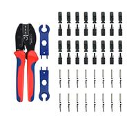 SOLARTRONICS Lot de 16 paires de pinces à sertir pour câble solaire de 2,5 à 4 6 mm², 16 paires de connecteurs solaires mâle/femelle, clé de serrage solaire et pince, étanche IP67, outil de sertissage