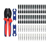 SOLARTRONICS Lot de 30 paires de pinces à sertir pour câble solaire de 2,5, 4, 6 mm², 30 paires de connecteurs solaires mâle/femelle, clé de serrage et pince, étanche IP67, outil de sertissage pour