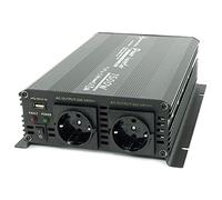 SOLARTRONICS NM 1500 Convertisseur de Tension 24V 230V Sinus modifié 1500W - 3000W Puissance de crête - Onduleur 24V à 230V convertisseur de Courant avec Prise Schuko & USB